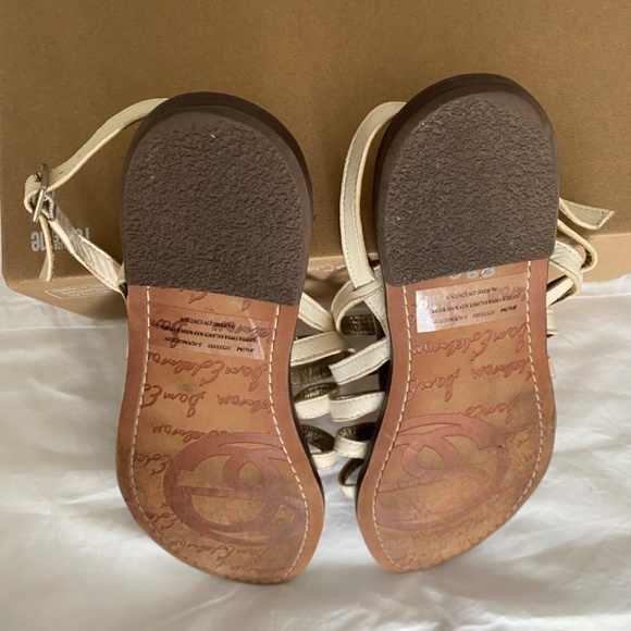 Sam Edelman White Strap Flat Sandals Women Size 8.5 - Picture 7 of 8